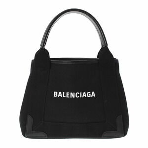 BALENCIAGA Navy Blue Cabas XS Bag Black Handbag